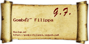 Gombó Filippa névjegykártya